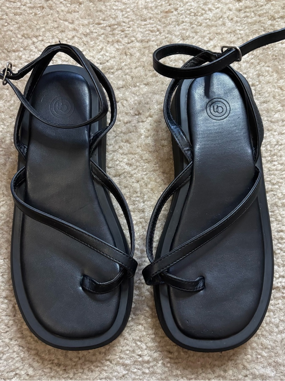 Urban Outfitters Black Strappy Ankle-Tie Sandals